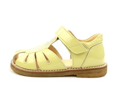 Angulus light yellow sandal glitter og lak